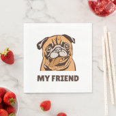 Der Hund ist mein Freund Serviette (Beispiel)