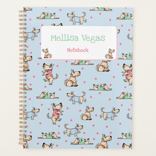 Der Hund Life Blue Planner mit Namen Planer (Vorderseite)