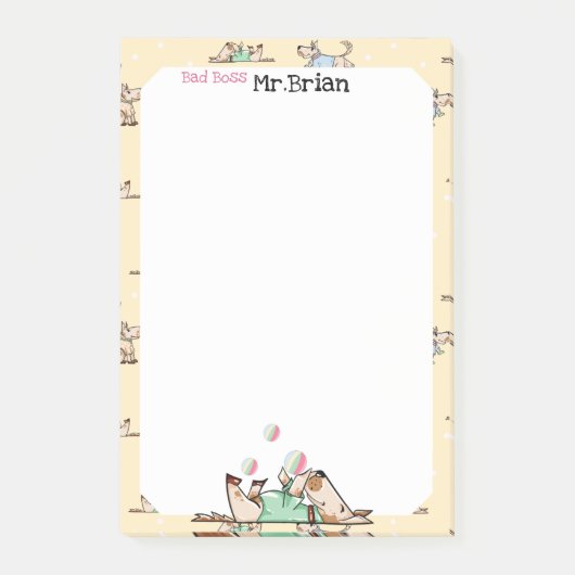Der Hund Life Funny Boss Post-it Klebezettel (Vorderseite)