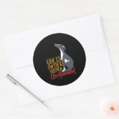 Der Hund Lover ist besser mit einem Windhund Runder Aufkleber (Umschlag)