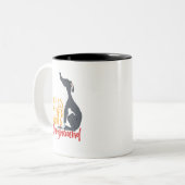 Der Hund Lover ist besser mit einem Windhund Zweifarbige Tasse (Vorderseite Links)