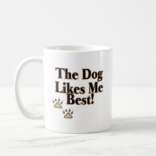 Der Hund mag mich Bestes Kaffeetasse (Links)