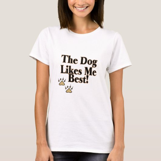 Der Hund mag mich Bestes T-Shirt (Vorderseite)