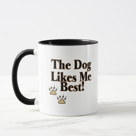 Der Hund mag mich Bestes Tasse (Links)