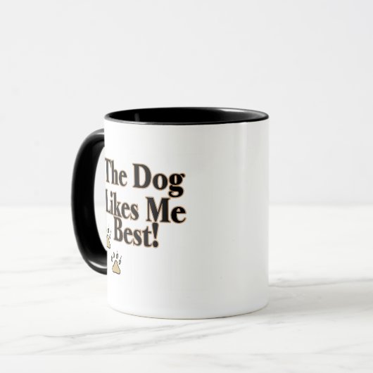 Der Hund mag mich Bestes Tasse (Vorderseite Links)