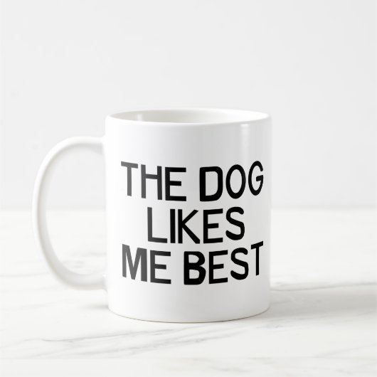 Der Hund mag mich Kaffeetasse (Links)