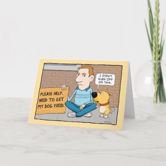 Der Hund muss fixiert werden Karte (Vorderseite)