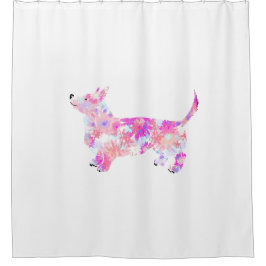 Der Hund packt Corgi Duschvorhang