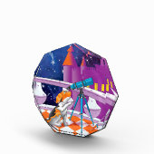 Der Hund schaut durch das Teleskop Fotoblock (Rechts)