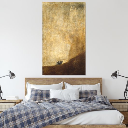 Der Hund (Schwarze Bilder) von Francisco Goya 1820 Leinwanddruck (Insitu (Schlafzimmer))