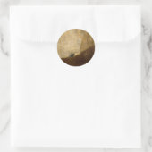 Der Hund (Schwarze Bilder) von Francisco Goya 1820 Runder Aufkleber (Tasche)