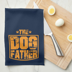 Der Hund-Vater Abgetragenes Grafik Geschirrtuch
