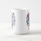 Der Hund Vater Retro-Typografie Kaffeetasse (Mittel)