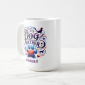 Der Hund Vater Retro-Typografie Kaffeetasse (Vorderseite Links)
