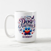 Der Hund Vater Retro-Typografie Kaffeetasse (Links)