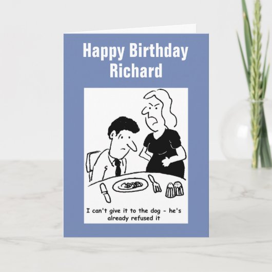 Der Hund verweigerte der Ehefrau bereits das Koche Karte (Vorderseite)