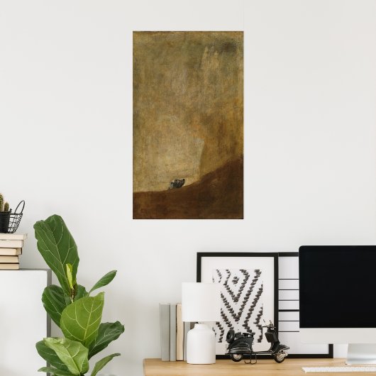 Der Hund von Francisco Goya Poster (Heimbüro)