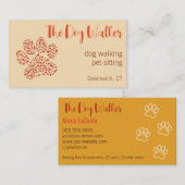 Der Hund Walker Moderne Beruflich Visitenkarte (Vorne/Hinten)