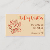 Der Hund Walker Moderne Beruflich Visitenkarte (Vorderseite)