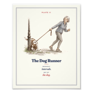 Der Hunde-Läufer Lustiger Lauf-Feld-Führer Fotodruck
