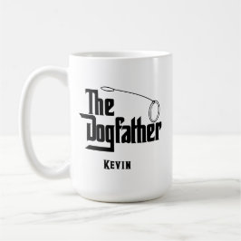 Der Hundepate Hundepapa Weiß auf Dunkel  Kaffeetasse