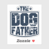 Der Hundevater hat sich grafisch abgetragen Aufkleber (Blatt)