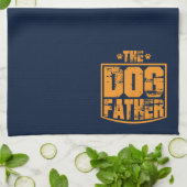 Der Hundevater hat sich grafisch abgetragen Geschirrtuch (Gefaltet)