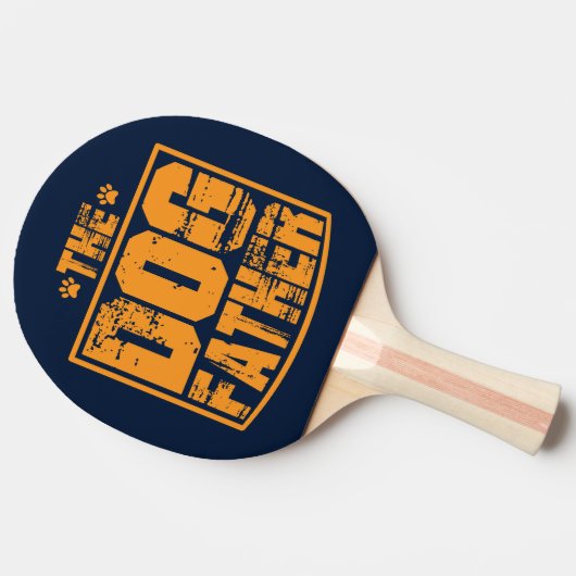 Der Hundevater trug eine Grafik Tischtennis Schläger (Seitenansicht)