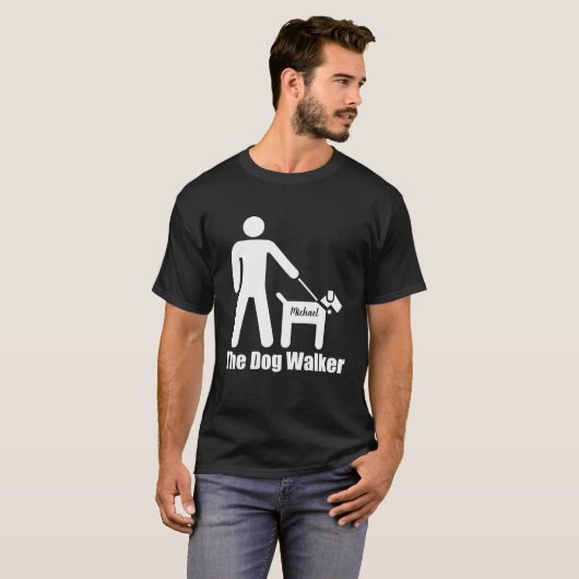 Der Hundewanderer addieren, die den Namen oder T-Shirt (Vorne ganz)