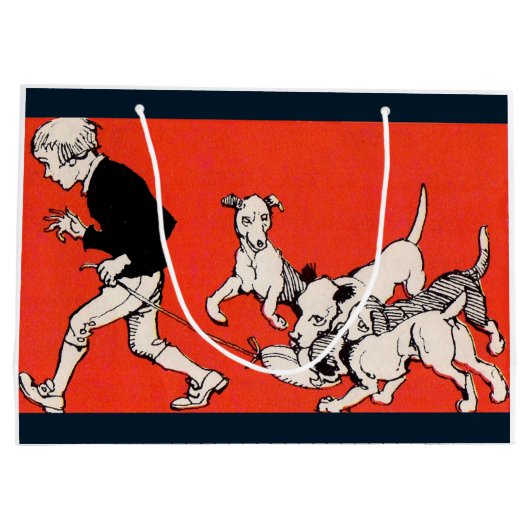 der Hundewanderer Große Geschenktüte (Rückseite)