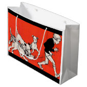 der Hundewanderer Große Geschenktüte (Vorderseite Schrägansicht)