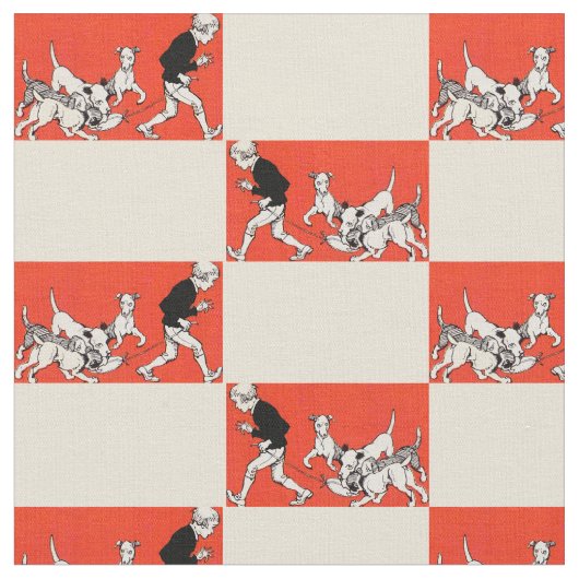 der Hundewanderer Stoff (Nahaufnahme)