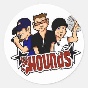 Der Hunds-Cartoon-Sticker Runder Aufkleber