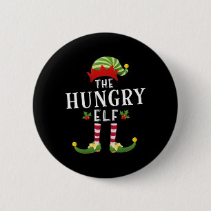 Der Hungrige Elf Weihnachten Matching Pajama Button