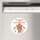 Der hungrige Mann bekommt die Steak Sprichwörter 1 Magnet (In Situ (Geschirrspüler))