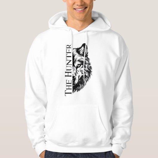 Der Hunter Wolf Grafik Hoodie (Vorderseite)