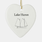 Der Huronsee-Segelboot Keramikornament (Rechts)