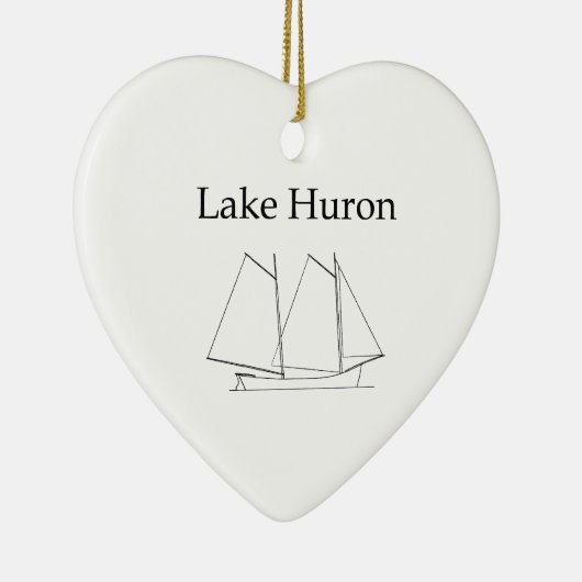 Der Huronsee-Segelboot Keramikornament (Rechts)