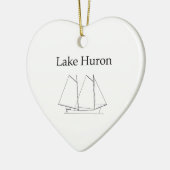 Der Huronsee-Segelboot Keramikornament (Links)