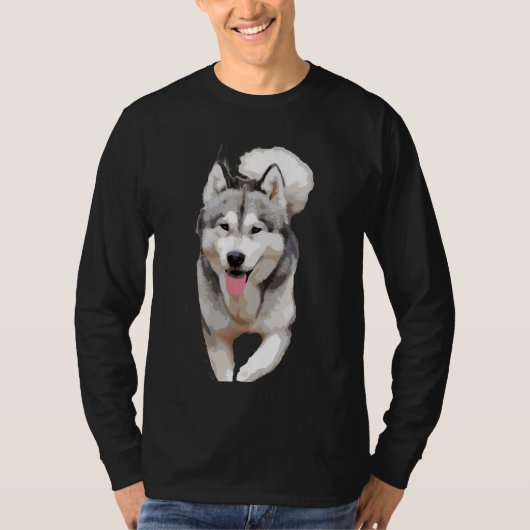 Der Husky-Spaziergang T-Shirt (Vorderseite)