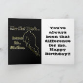 Der Hut hat die Geburtskarte Karte (Innenseite)