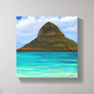 Der Hut Hawaii des Chinamans Leinwanddruck