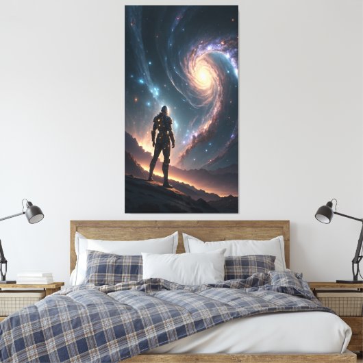 Der Hüter des Universums, der am Rande stehend ist Leinwanddruck (Insitu (Schlafzimmer))