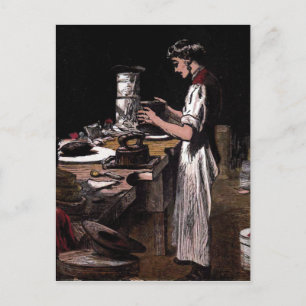 "Der Hutmacher" Vintage-Illustration Postkarte