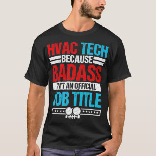 Der HVAC-Techniker gibt Design auf der Rückseite d T-Shirt