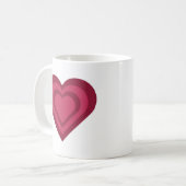 Der hypnotisierende Herzbecher  Kaffeetasse (Vorderseite Links)
