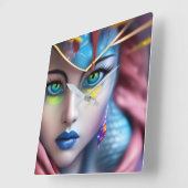 Der Hypnotist Quadratische Wanduhr (Winkel)