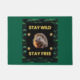 Der Igel - Bleibe Wild Bleibe kostenlos Fußmatte