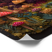 Der Igel | Herbst-Nacht-Wald-Cutout Art Poster (Ecke)