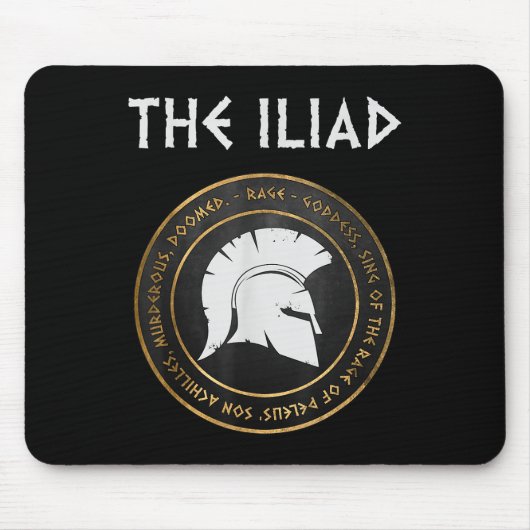 Der Iliad-Zorn des Trojanischen Krieges mit Achill Mousepad (Vorne)